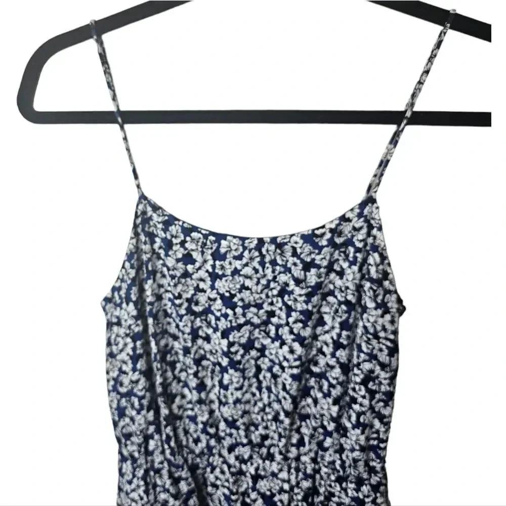 J.Crew Blue Flowers Summer Dress Halter Sz 00 - Picture 4 of 9
